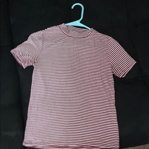 Red and White Striped Top